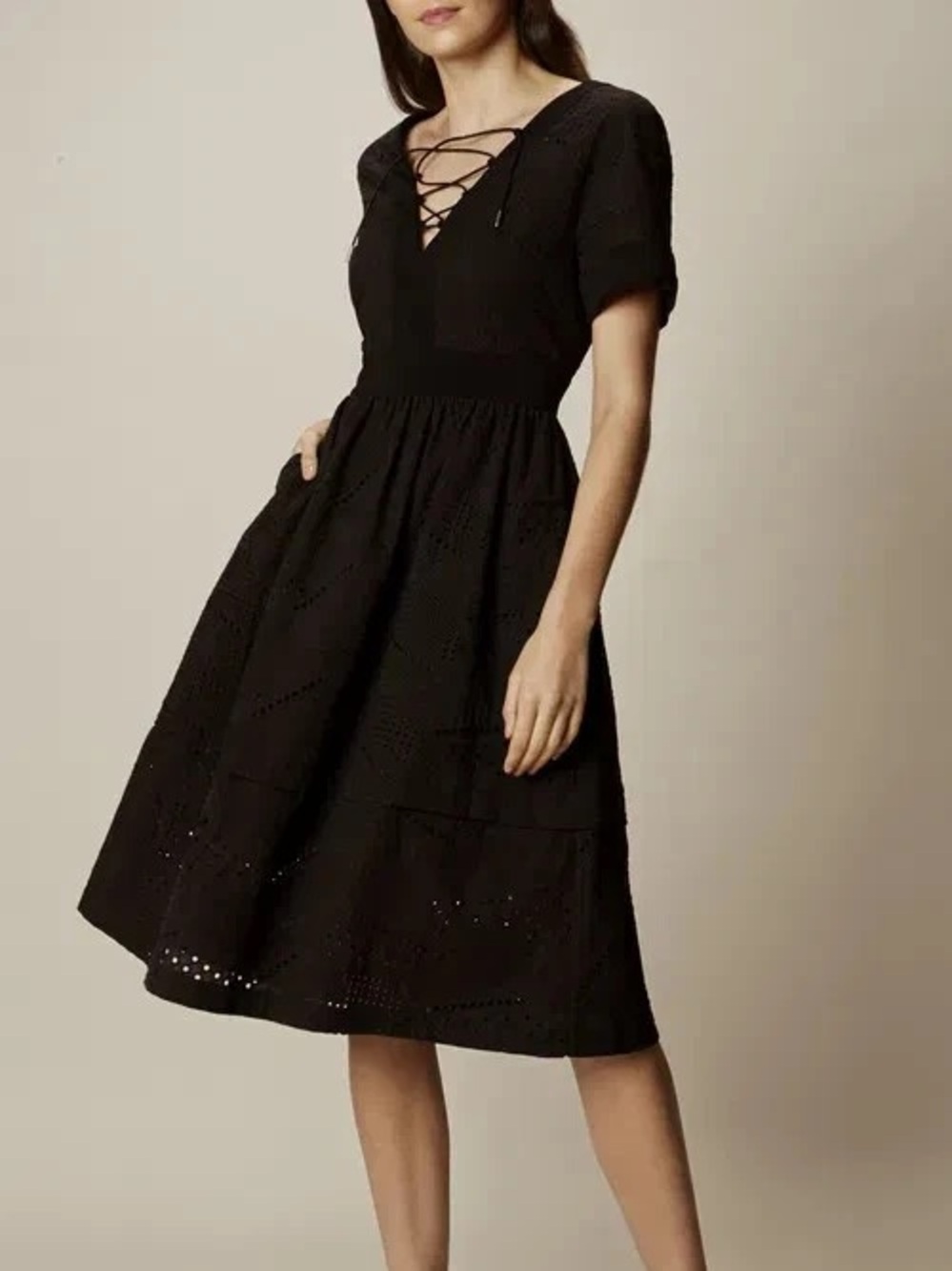 Karen Millen Black Lace Midi Dress
